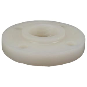 1/2" FNPT Chemtrol® Natural Kynar® PVDF Schedule 80 Heavy-Duty Threaded Flange
