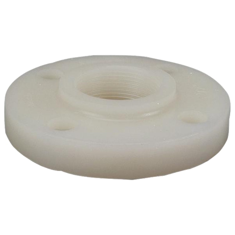 3/4" FNPT Chemtrol® Natural Kynar® PVDF Schedule 80 Heavy-Duty Threaded Flange