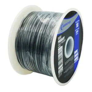 16 AWG 19-Strand Primary Wire with Black PVC Insulation - 100' Spool