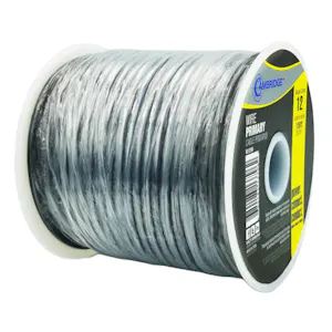 12 AWG 19-Strand Primary Wire with Black PVC Insulation - 100' Spool
