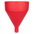 16" Top Diameter Red Round Tamco® Tall Funnel with 3" OD Spout