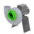 Plastec 15 Polypropylene Direct Drive Forward Curve Blower with 0.25 HP, 1120 RPM, 115/208-230V, 1 Phase, TEFC Motor - CCW (Stand Sold Separately)