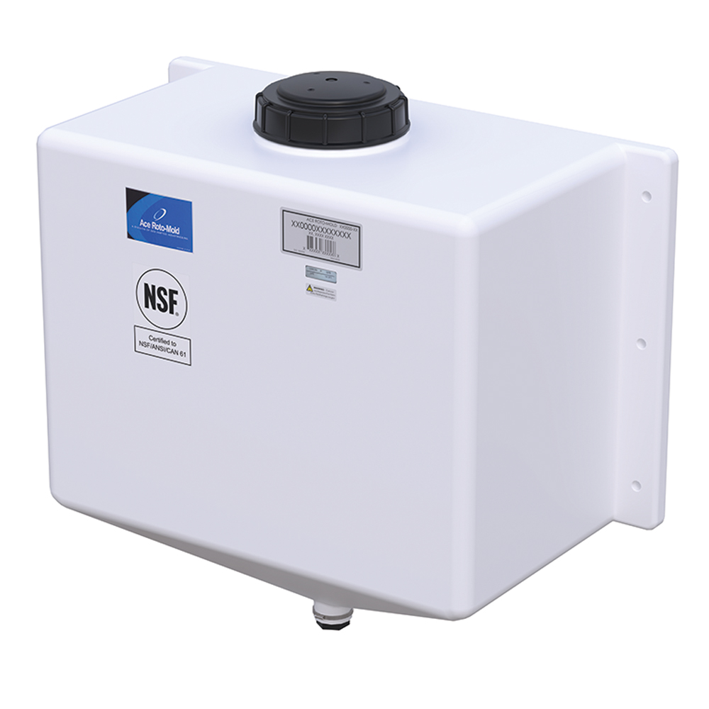 5 Gallon Natural HDPE Square Rinse Tank with 5