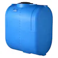 300 Gallon Blue MDPE Oval Tractor-Mount Tank with 16" Lid - 49" L x 31" W x 56" Hgt.