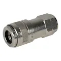 3/8" Body x 1/2" FNPT Nickel-Plated Brass Multisocket Universal Pneumatic Coupler