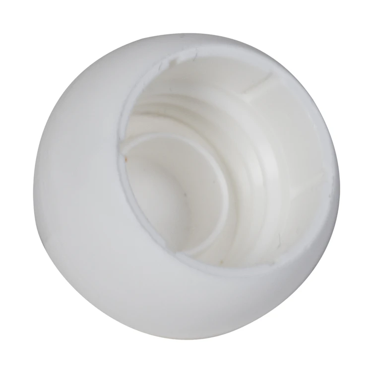 15/415 White Polypropylene Unlined Round Ball Cap