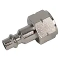 1/4" Body x 3/8" FNPT Nickel-Plated Brass Industrial Interchange Pneumatic Quick Disconnect Plug