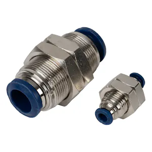 Pneumatic Push-to-Connect Bulkhead Unions