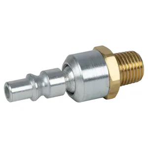 1/4" Body x 1/4" MNPT Brass/Steel ARO Interchange Pneumatic Ball Swivel Connector