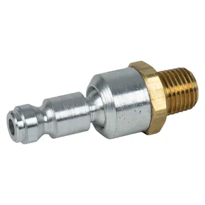 1/4" Body x 1/4" MNPT Brass/Steel Automotive Interchange Pneumatic Ball Swivel Connector