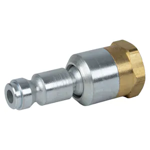1/4" Body x 1/4" FNPT Brass/Steel Automotive Interchange Pneumatic Ball Swivel Connector