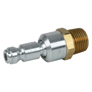 1/4" Body x 3/8" MNPT Brass/Steel Automotive Interchange Pneumatic Ball Swivel Connector