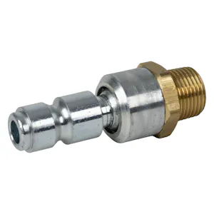 3/8" Body x 3/8" MNPT Brass/Steel Automotive Interchange Pneumatic Ball Swivel Connector