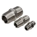 3/8" MNPT x 1.22" L Nickel-Plated Brass Threaded Hex Nipple