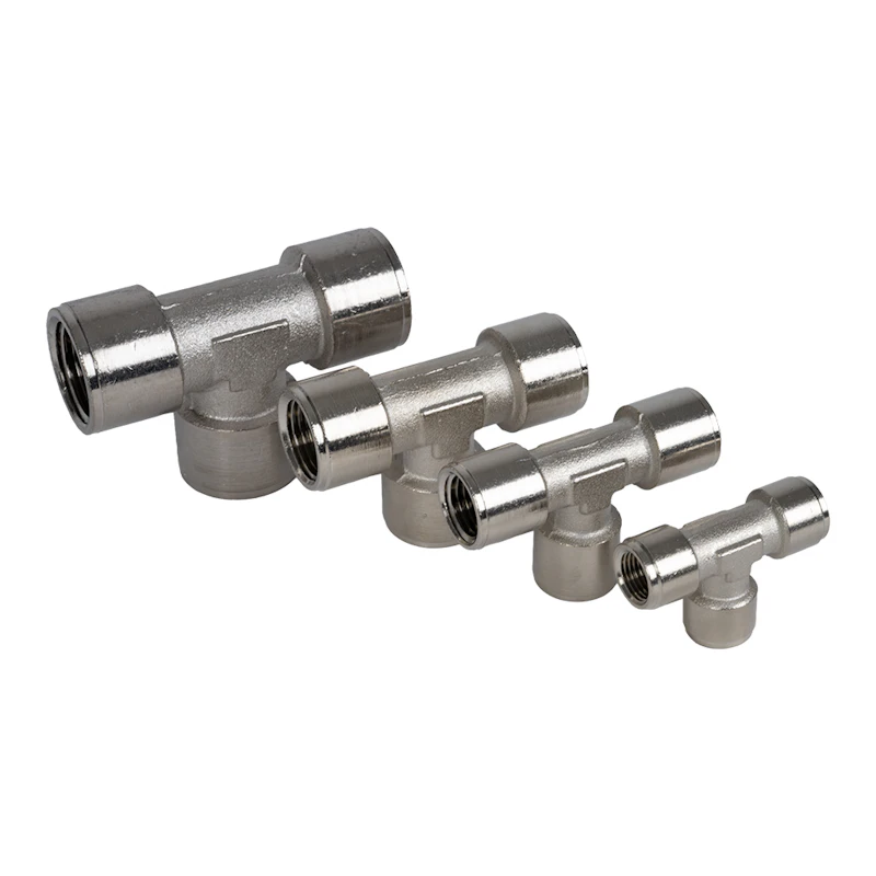 Nickel-Plated Brass Threaded Female Tees