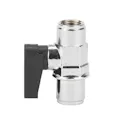 1/8" FPT x 1/8" FPT Brass Straight Thru Mini Ball Valve with NBR O-Ring
