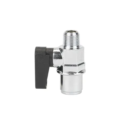 1/8" FPT x 1/8" MPT Brass Straight Thru Mini Ball Valve with NBR O-Ring