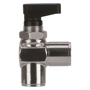 90º Chrome Nickel-Plated Brass Mini Ball Valves