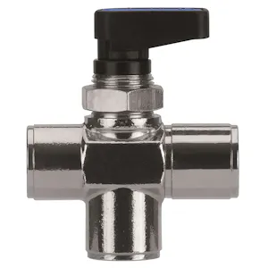 3-Way Chrome Nickel-Plated Brass Mini Ball Valves