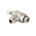 1/4" Tube x 1/4" MPT Brass Needle Valve, Controlled Flow: In