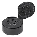 43/485 Black 5 Hole Spice Cap with Heat Induction Liner - 0.250" Holes
