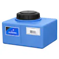 2.8 Gallon Blue MDPE Rectangular Flat Bottom Tank with 5" Lid & No Fitting - 14" L x 9" W x 9" Hgt.