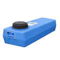 5 Gallon Blue MDPE Rectangular Flat Bottom Tank with 5" Lid & No Fitting - 22" L x 10" W x 8" Hgt.