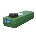 5 Gallon Green MDPE Rectangular Flat Bottom Tank with 5" Lid & No Fitting - 22" L x 10" W x 8" Hgt.