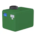 16 Gallon Green MDPE Rectangular Flat Bottom Tank with 5" Lid & 3/4" Fitting - 21" L x 14" W x 14" Hgt.