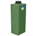 20 Gallon Green MDPE Rectangular Flat Bottom Tank with 5" Lid & 1/2" Outlet - 15" L x 11" W x 31" Hgt.