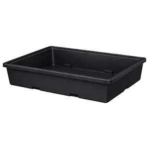 100 Gallon Black MDPE Square Open Top Secondary Containment Tank - 43" L x 43" W x 17" Hgt.