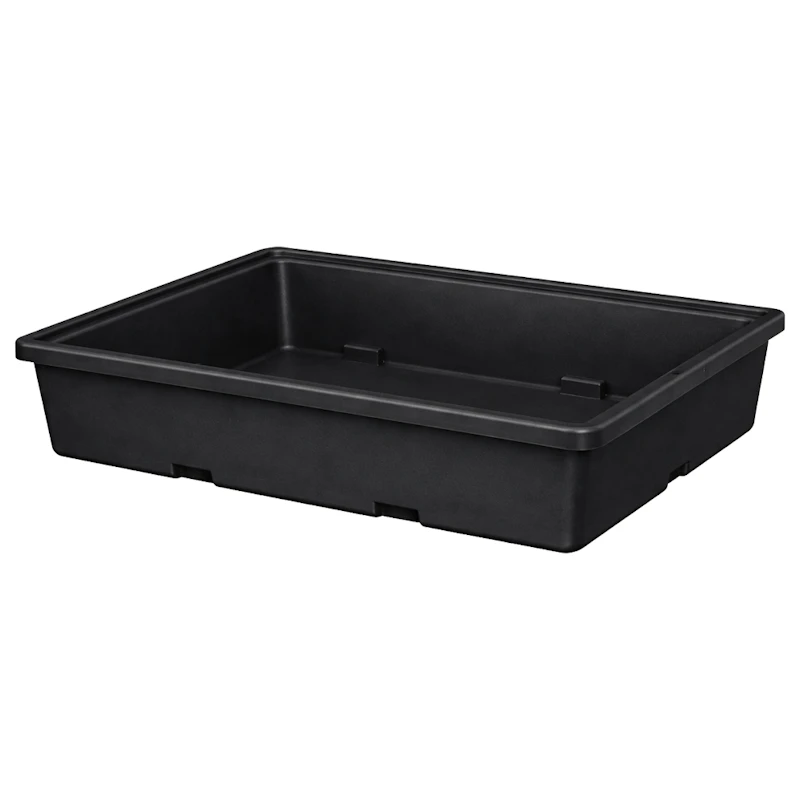 300 Gallon Black MDPE Rectangular Open Top Secondary Containment Tank - 94" L x 57" W x 18" Hgt.