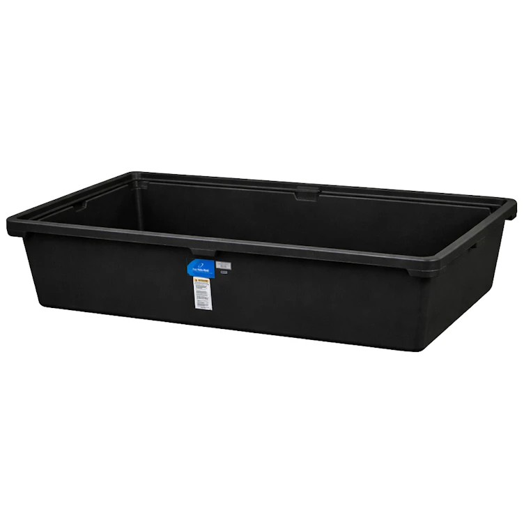 625 Gallon Black MDPE Rectangular Open Top Secondary Containment Tank - 108" L x 72" W x 24" Hgt.
