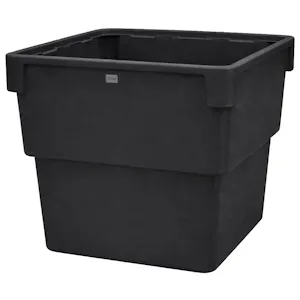 825 Gallon Black MDPE Square Open Top Secondary Containment Tank - 73" L x 73" W x 66" Hgt.