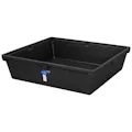 1200 Gallon Black MDPE Rectangular Open Top Secondary Containment Tank - 116" L x 102" W x 29" Hgt.