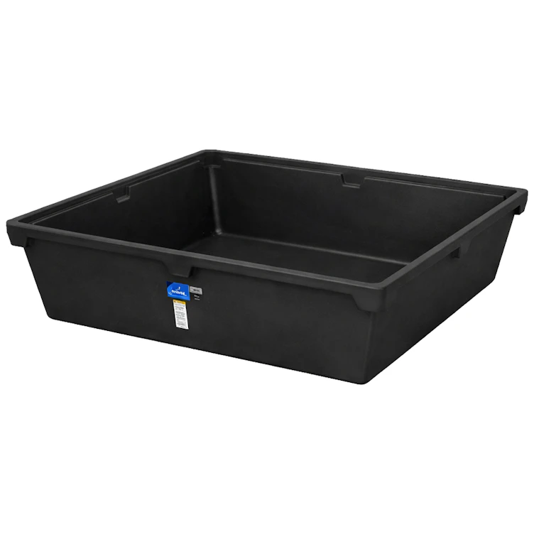 1200 Gallon Black MDPE Rectangular Open Top Secondary Containment Tank - 116" L x 102" W x 29" Hgt.