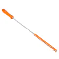 Orange Vikan® Stainless Steel Tube Brush with Stiff Polyester Bristles & Polypropylene Handle - 0.4" Dia. x 19.7" L