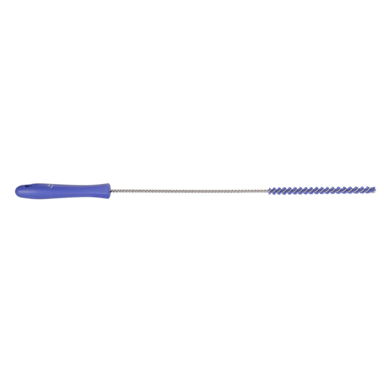 Purple Vikan® Stainless Steel Tube Brush with Stiff Polyester Bristles & Polypropylene Handle - 0.4" Dia. x 19.7" L