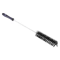Black Vikan® Stainless Steel Tube Brush with Stiff Polyester Bristles & Polypropylene Handle - 1.6" Dia. x 19.7" L