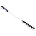 Black Vikan® Stainless Steel Tube Brush with Medium Polyester Bristles & Polypropylene Handle - 0.8" Dia. x 19.7" L