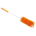 Orange Vikan® Stainless Steel Tube Brush with Medium Polyester Bristles & Polypropylene Handle - 2.4" Dia. x 19.7" L