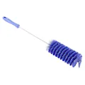 Purple Vikan® Stainless Steel Tube Brush with Medium Polyester Bristles & Polypropylene Handle - 2.4" Dia. x 19.7" L