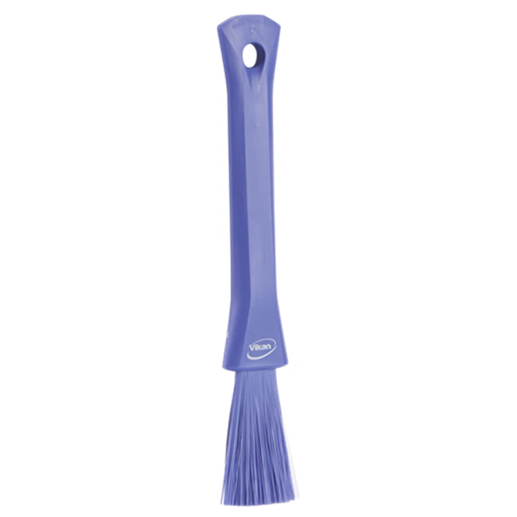 Purple Polypropylene Vikan® UST Premium Detail Brush with Soft Polyester Bristles & Short Handle