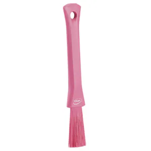 Pink Polypropylene Vikan® UST Premium Detail Brush with Soft Polyester Bristles & Short Handle
