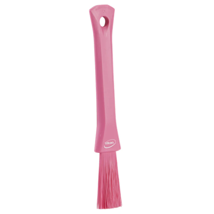Pink Polypropylene Vikan® UST Premium Detail Brush with Soft Polyester Bristles & Short Handle