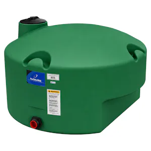 200 Gallon Green MDPE Pick-Up Truck Bed Tank with 8" Lid - 52" Dia. x 30" Hgt.