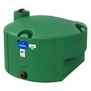 450 Gallon Green MDPE Pick-Up Truck Bed Tank with 8" Lid - 62" Dia. x 41" Hgt.