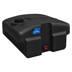 205 Gallon Black MDPE Low-Profile Pick-Up Truck Bed Tank with 7" Lid - 52" L x 52" W x 26" Hgt.