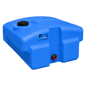 205 Gallon Blue MDPE Low-Profile Pick-Up Truck Bed Tank with 7" Lid - 52" L x 52" W x 26" Hgt.