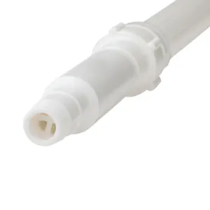 62" to 109.4" White Vikan® Polypropylene & Aluminum Telescopic Handle